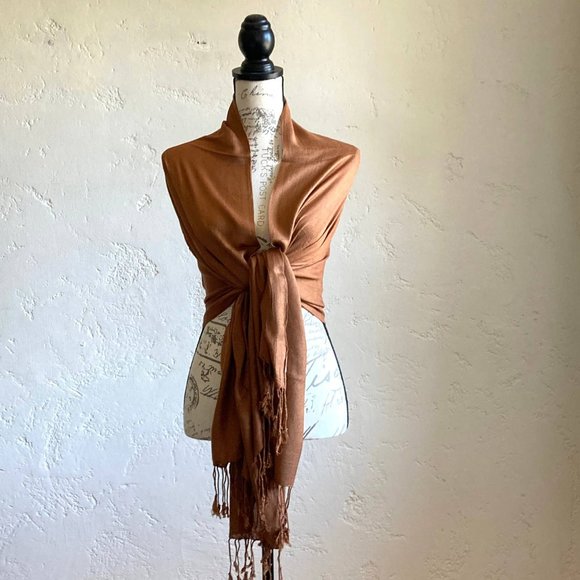 PASHMINA SCARVES Choose Blue, Black,, Fuchsia Fringe NEW - Picture 4 of 13